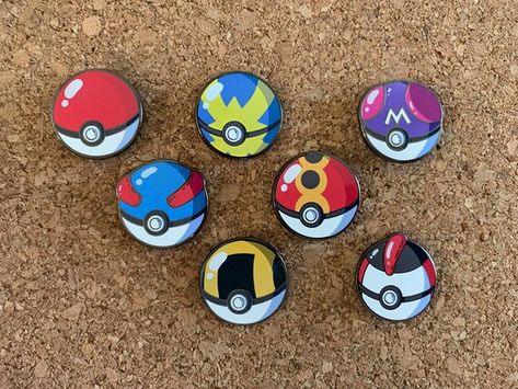 Pokemon Enamel Pin, Charmander Charmeleon Charizard, Ultra Ball, Kawaii Pins, Leather Jacket Patches, Kanto Region, Lucky Seven, Pokemon Badges, Master Ball