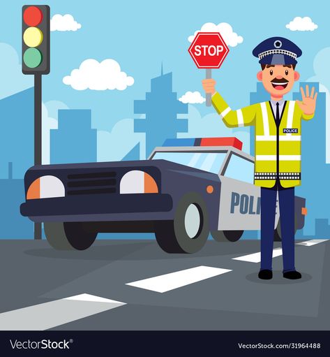 Traffic Police Cartoon, Police Cartoon, Police Officer Uniform, Immigration Officer, Female Police Officers, Traffic Police, Sketch Icon, Vector Border, Law And Justice