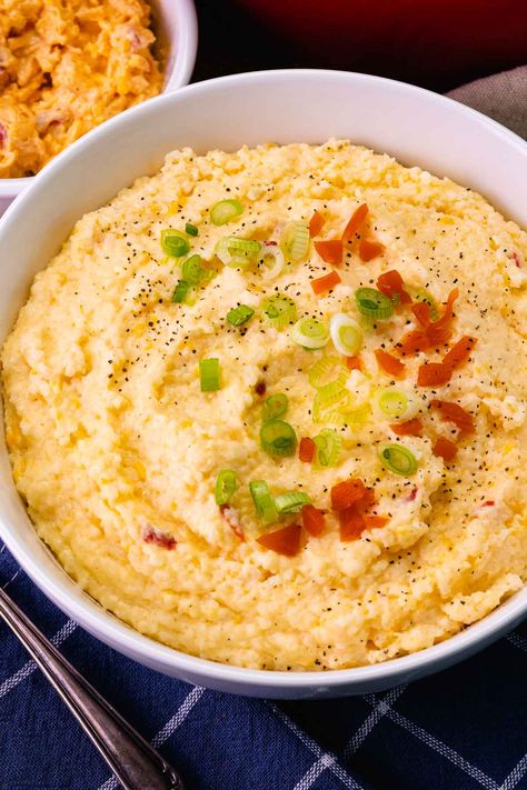 Easy Pimento Cheese, Pimento Cheese Grits, Creamy Cheesy Grits, Cheese Grits Casserole, Palmetto Cheese, Grits Casserole, How To Cook Grits, A Southern Soul, Pimento Cheese Recipes