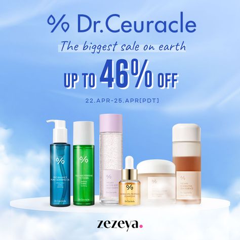 💌New promotion information starting today💌 💓 22% discount code: ALWAYSPROMO 📅 04.22 - 04.25 ZEZEYA is always trying to provide various promotions🥰 Apply the newly issued 22% discount code to purchase! 💚 DR.CEURACLE BRAND BIG SALE Upto 46% 📅 04.22 - 04.25 It's a famous brand overseas, especially in Russia. There are vegan and cruelty-free products that are gentle on the skin and eco-friendly! If you are interested in veganism, check out DR.CEURACLE products. 💜 Receive a free gift when you... Dr Ceuracle, Promotion Code, Free Products, Brand Sale, Health Supplements, Famous Brands, Big Sale, Discount Code, Free Gift