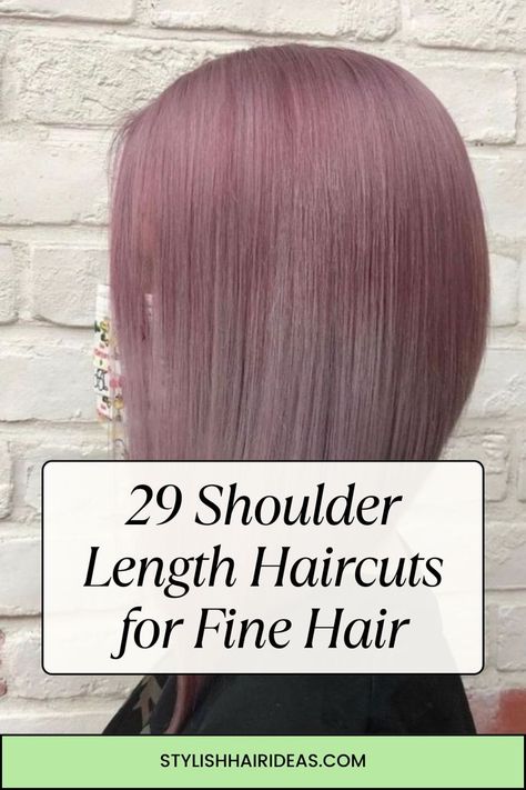 Fine hair doesn’t have to be flat! Check out these stylish shoulder-length haircuts that add volume, body, and texture for a chic, effortless look every day. #ShoulderLengthStyle #FineHairCare #HairInspiration Fine Hair Volume, Fine Hair Care, Fine Hair Cuts, Shoulder Length Haircuts, Fine Flat Hair, Flat Hair, Shoulder Length Hair Cuts, Haircuts For Fine Hair, Shoulder Length Hair