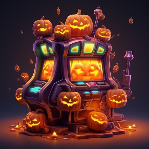 Pumpkin Images, Image Halloween, Casino Slot Games, Halloween Backgrounds, Casino Slots, Slot Machine, Slots Games, Game Character, Halloween Pumpkins