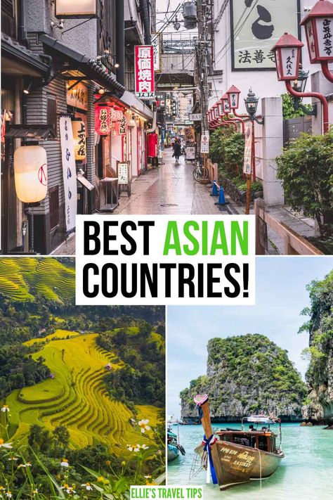 Discover the best Asian countries to visit based on your travel preferences. From history buffs to beach lovers, find your perfect Asian destination. Asian Countries To Visit, Asian Destinations, Asia Cruise, Asian Travel, Asian Countries, Country Holiday, Countries To Visit, White Water Rafting, Ancient Temples