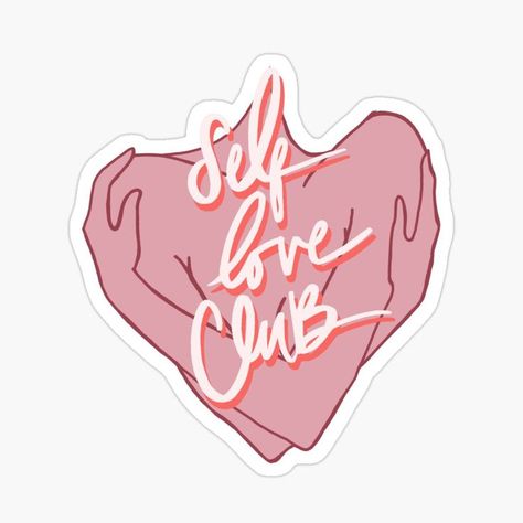 Aesthetic Self Love Art, Self Love Club Wallpaper, Self Love Logo, Self Love Stickers, Pole Studio, Health Stickers, Journal Calendar, Feminism Art, Podcast Tips