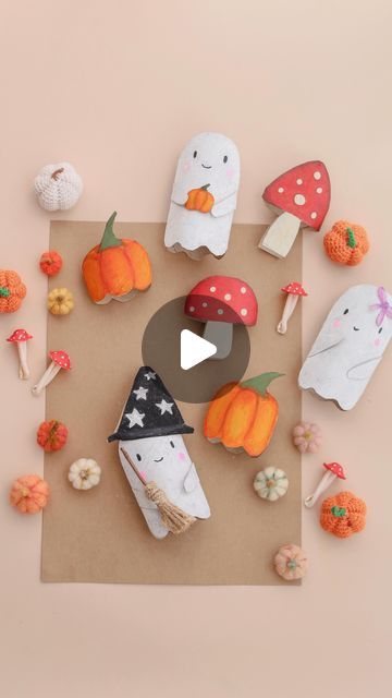 Jessica Wetherall-Buckle on Instagram: "Cardboard Tube Halloween Craft 👻 I loveeee these Little recycled Pumpkins and Ghosts!   They are coloured in with Oil Pastels and are so simple to make 👌 How cute is the one with the little witches hat and broom 🤭✨   🏷️Autumn Crafts, Halloween crafts, Cardboard Crafts, recycled crafts   #september_play #autumncrafts  #recycleandplay #recyclemeplay #defidesmainscreatives #diyhalloween #halloweencrafts #recycledcrafts #cardboardcrafts #inspireuswithyourplay #funbudgetplay #inspiretheirearlyyears #kidscraftsideas  #kidscraftsagram #kidscrafts #kidscraftyplay #bastelnmitkindern #kidscrafts101 #halloweendiy" Toilet Paper Roll Crafts Autumn, Toilet Paper Roll Craft Halloween, Halloween Crafts Using Toilet Paper Roll, Diy Halloween Decorations Toilet Paper Roll, Halloween Craft Toilet Paper Roll, Mushroom Crafts, Egg Carton Crafts, Egg Carton, Autumn Crafts