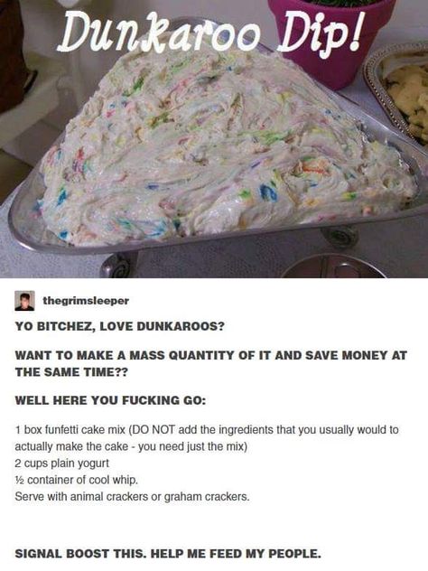 33 Random Pics To Amuse and Entertain - Ftw Gallery Dunkaroo Dip, Easy Dessert Dips, 90s Food, Cake Batter Dip, Cake Dip, Funfetti Cake Mix, Sweet Dips, Dipped Cookies, Kid Desserts