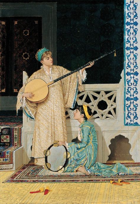 Old Portraits Painting, Orientalism Art, Ornaments Painting, Orientalist Art, Orientalist Paintings, Google Art Project, Painter Painting, Turkish Culture, Islamic Paintings