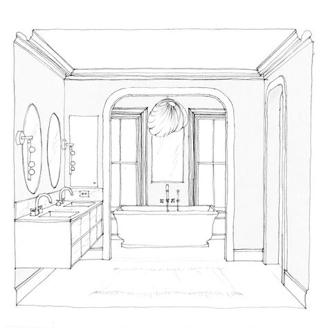 Elizabeth Roberts Architects on Instagram: “Bathroom sketch - studying the relationship of rooms within rooms. ⠀⠀⠀⠀⠀⠀⠀⠀⠀ ⠀⠀⠀⠀⠀⠀⠀⠀⠀ ⠀⠀⠀⠀⠀⠀⠀⠀⠀ ⠀⠀⠀⠀⠀⠀⠀⠀⠀ #elizabethrobertsarchitects” Bathroom Sketch, Bathroom Drawing, Interior Design Sketchbook, Elizabeth Roberts, Learn Interior Design, Scandi Interiors, Perspective Drawing Architecture, Interior Architecture Drawing, Interior Design Drawings