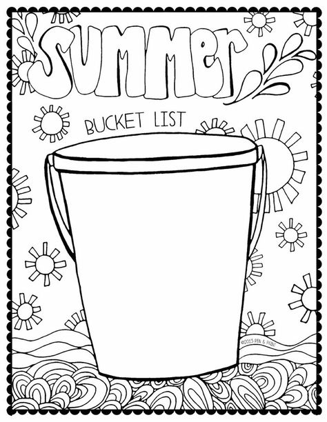 Summer Bucket List Coloring Page | SUMMER BUCKET LIST! | Pinterest Ball Printable, End Of Year Activities, Summer Coloring Pages, Summer Learning, Summer Bucket List, End Of School Year, Beach Ball, End Of School, Summer Bucket Lists