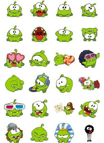 Messenger Stickers, Cut The Ropes, Disney Drawings, Free Stickers, Om Nom, Cute Characters, Printable Stickers, Doodle Art, Game Design