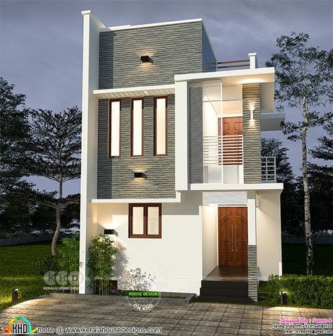 Compact home in low budget Simple House Exterior Design, Small House Model, Low Budget House, Home Exterior Design, Affordable House Plans, Modern Small House Design, Duplex House Plans, Simple House Design, Kerala House Design