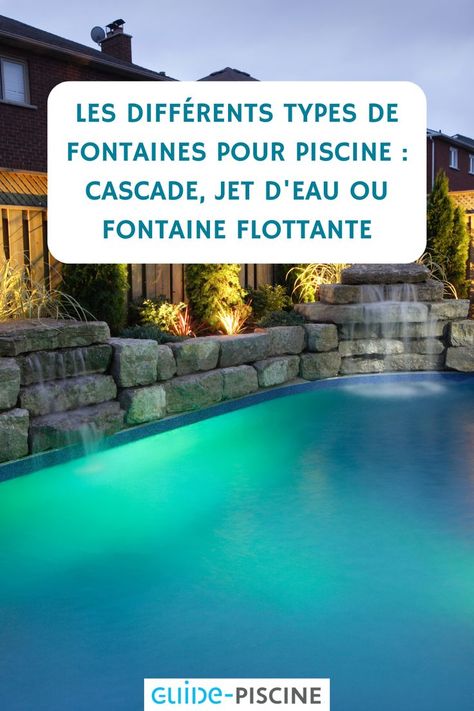 En plus de joliment animer le bassin, la fontaine de piscine permet à toute la famille de s'amuser et de créer des ambiances autour de l'espace-baignade. Pool, Outdoor Decor