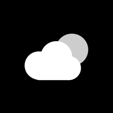 Iphone Weather Icon, Black And White Weather Icon, Black Weather Icon, Weather Icon Aesthetic, Samsung Icons, Paramore Wallpaper, Weather App Icon, White Widgets, Black Widget