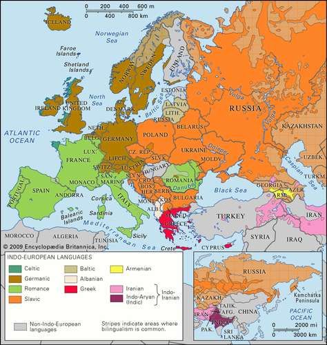 Indo-European languages | Definition, Map, Characteristics, & Facts | Britannica Indo European, Language Map, Language Families, Human Geography, Greek Language, European Languages, Ancient Maps, World Languages, Europe Map