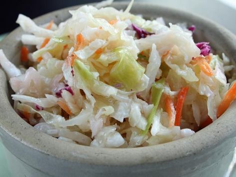 Marinated Coleslaw Marinated Slaw Recipe, Bojangles Coleslaw Recipe, Cajun Coleslaw Recipe, Marinated Slaw, Vinegar Slaw Recipe, Recipe For Coleslaw, Marinated Salad Recipes, Marinated Salad, Spreadable Butter