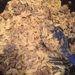 Mitzie's Beef Stroganoff - Allrecipes.com Sauerkraut Hotdish, Hamburger Helper Beef Stroganoff, Hamburger Hotdish, Beef Stroganof, Recipes Using Ground Beef, Hotdish Recipes, Sauerkraut Recipes, Hamburger Casserole, Homemade Hamburgers