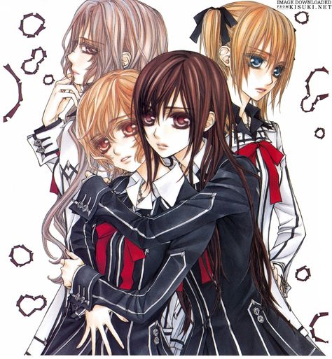 Vampire Knight: Yuki, Yuri, Rima,  Ruka Yuki Cross, Cross Academy, Anime Vampire Knight, Vampire Knight Kaname, Vampire Knight Yuki, Knight Anime, Vampire Night, Zero Kiryu, Vampire Knight Manga