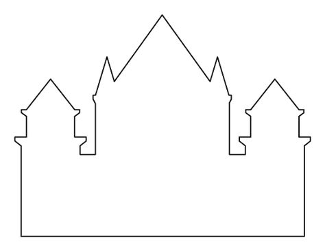 Castle pattern. Use the printable outline for crafts, creating stencils, scrapbooking, and more. Free PDF template to download and print at http://patternuniverse.com/download/castle-pattern/ Castle Pattern Templates, Castle Printable Template, Sand Castle Template Free Printable, Castle Template Free Printable, Castle Template, Castle Outline, Bouncing Castle, Castle Printable, Printable Outline