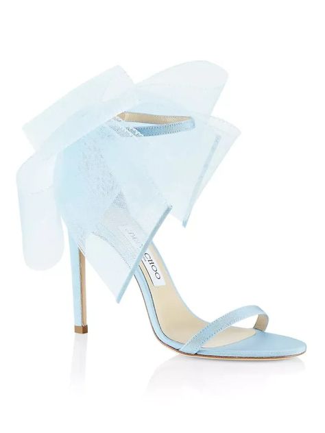 Blue Wedding Heels, Jimmy Choo Aveline, Donatella Dragna, Sky Blue Wedding, Blue Heels Wedding, Sky Blue Outfit, Light Blue Heels, Sky Blue Weddings, Jimmy Choo Wedding Shoes