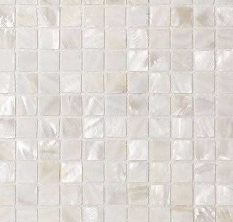 TileBar: Mother Of Pearl Oyster White Tile 752094 Shell Mosaic Tile, Shell Tiles, Pearl Tile, White Marble Tiles, Shell Mosaic, Oyster White, Ivy Hill Tile, Glass Installation, Herringbone Tile