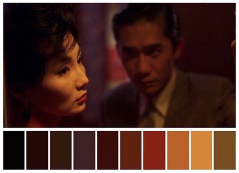 Cinema Palettes (@ColorsEffect) | Twitter Seeds Color Palette, Christopher Doyle, Color In Film, Wong Kar Wai, Movie Color Palette, In The Mood For Love, Mood For Love, Cinema Colours, Color Script