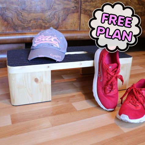 Make your own DIY Fitness Stepper - FREE PLAN - Link in YouTube Description Box - #free #plan #gratis #kostenlos #fitness #stepper #home #gym #homegym #sport #Thosa #DIY #Youtuber #Woodworking #Holzarbeiten #wood #holz #self #made #make #selber #machen #instagram #youtube #twitter #tellonym #askfm #filmmaker #photography #videography #artist #lgbtq Step Bench, Youtube Description, Diy Fitness, Aerobic Step, Diy Workout, Diy Wood Projects Furniture, Self Made, Free Plan, Diy Wood