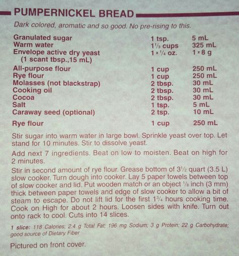 Crockpot pumpernickel bread Diy Pumpernickel Bread, Pumpernickel Bread Recipe Easy, Homemade Pumpernickel Bread, Pumpernickel Bread Recipe, Healthy Homemade Bread, Pumpernickel Bread, Keto Fast Food, Bread Rolls Recipe, Keto Fast