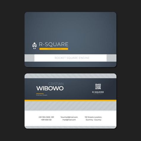 Elegant dark blue business card template... | Premium Vector #Freepik #vector #background #logo #business #abstract Blue Visiting Card, Yellow Business Card, Unique Business Cards Design, Business Cards Layout, Blue Business Card, Metal Business Cards, Gold Business Card, Premium Business Cards, Modern Business Cards Design