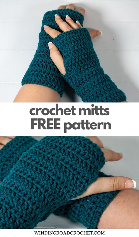 This free crochet pattern is perfect for beginners. This crochet fingerless mitts pattern is easy to follow and makes a perfect quick and easy gift. Fingerless Gloves Free Pattern, Crochet Gloves Free Pattern, Crochet Fingerless Gloves Free Pattern, Gloves Free Pattern, Crochet Arm Warmers, Gloves Crochet Pattern, Crochet Mitts, Crochet Hand Warmers, Crochet Wrist Warmers