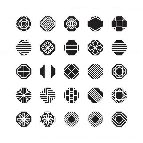 Octagon Pattern, Medical Device Design, Pattern Design Drawing, Adobe Illustrator Graphic Design, Geometric Symbols, Element Symbols, Photo Logo Design, Geometric Vector, Origami Easy