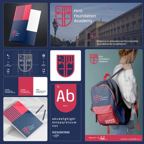 Education Visual Identity, School Identity Design, Academy Branding Design, Private School Branding, University Branding Design, Education Branding Design, Education Brand Identity, Academy Logo Design Ideas, School Branding Design