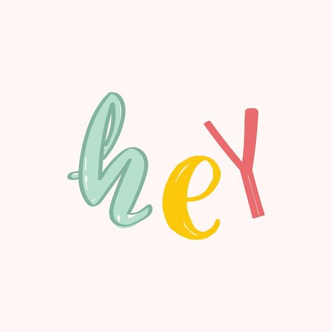 Hey Aesthetic, Boho Icons, Meaningful Paintings, Hello Word, Candy Logo, Cute Typography, Vector Typography, Placement Print, Word Design