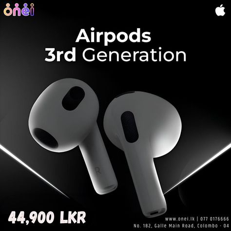 Black Friday Alert! AirPods 3rd Gen at JUST Rs. 44,900! 🎧✨ Grab yours now before it’s gone! 📞 Call 077 017 6666 to order today! Airpods 3rd Gen, Stop Scrolling, Airpods 3, Airpods Pro, Noise Cancelling, Battery Life, Quick Saves