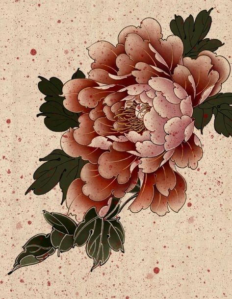 Peony Flower Tattoos, Peony Drawing, Flower Tat, Japanese Flower Tattoo, Asian Artwork, Lotus Flower Pictures, Small Flower Tattoos, Peonies Tattoo, Blossom Tattoo