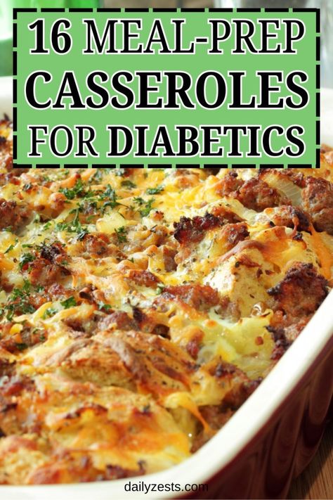 16 Diabetic-Friendly Breakfast Casseroles for Meal Prep – Daily Zests for Wellness Lunch For Diabetics Meal Ideas, Carb Free Casserole, Breakfast Bars For Diabetics, Easy Keto Ideas, Low Sodium Breakfast Meal Prep, Breakfast Meals For Diabetics Type 2, Meal Plan For Diabetics For A Week, Low Glycemic Casseroles, Meal Prep Ideas For Diabetics