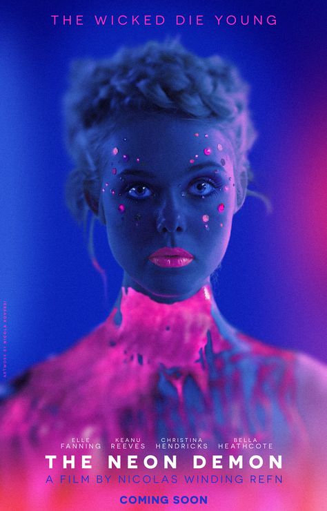 Neon Demon Movie, Demon Costume, Demon Aesthetic, Demon Slayer Wallpaper, Neon Demon, The Neon Demon, Halloween 23, Neon Noir, Music Concert Posters