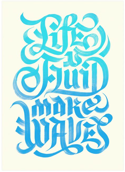 3Lettering by Erik Marinovich Erik Marinovich, Typography Images, Chalkboard Lettering, Graphic Design Collection, Type Inspiration, Cool Typography, Creative Typography, Make Waves, Typography Graphic