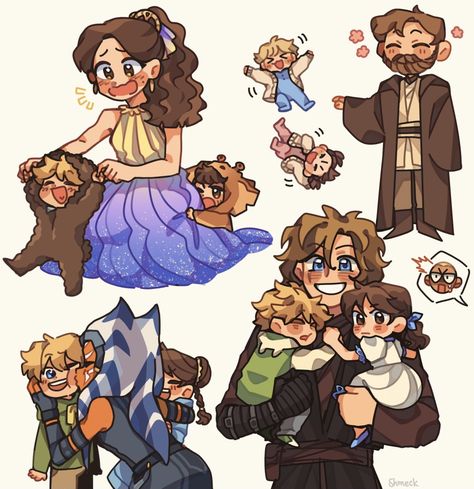 Skywalker Family, Anakin Vader, Star Wars Anakin, Star Wars Facts, Star Wars Jokes, Star Wars Drawings, Star Wars 2, Star Wars Comics, Star Wars Artwork