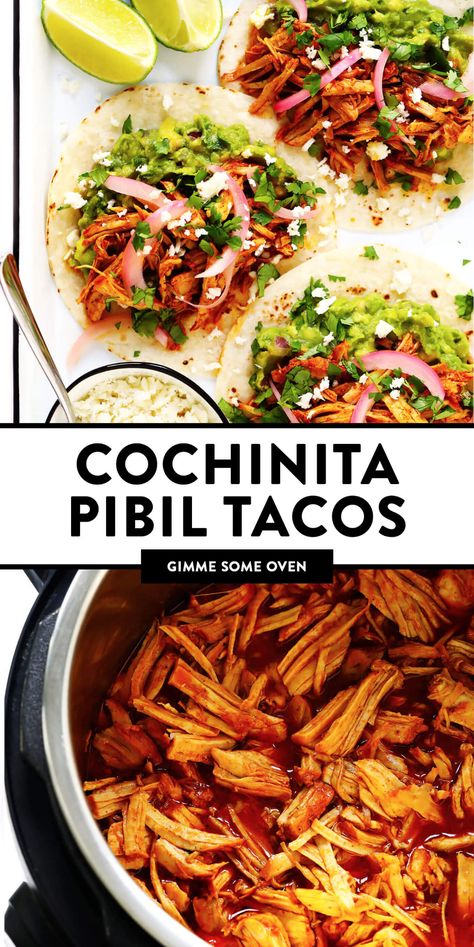 Cochinita Pibil Recipe, Crockpot Tacos, Mexican Pork Recipes, Tacos Dinner, Mexican Pulled Pork, Mexican Pork, Slow Cooker Pulled Pork, Slow Cooker Pork, Crock Pot Slow Cooker