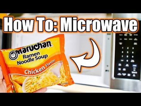 How To Make: Ramen Noodles in the Microwave - YouTube Ramen Noodles In Microwave, Noodles In Microwave, How To Cook Ramen, Make Ramen Noodles, Cooking Ramen, Ramon Noodles, Chicken Ramen Noodle Recipes, Microwave Ramen, How To Make Noodles