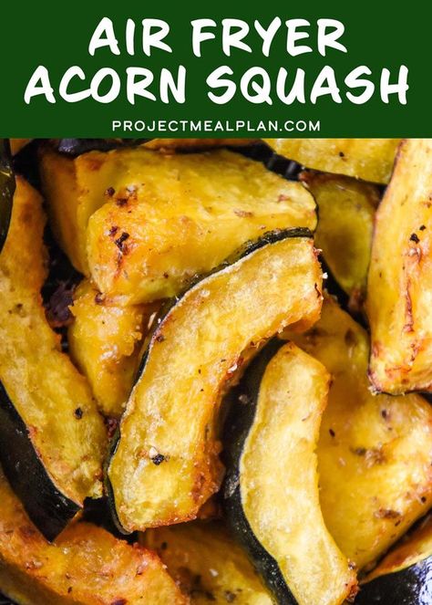 Making Air Fryer Acorn Squash is incredibly simple and quicker than using the oven! Perfect for Fall weeknight dinners, use your air fryer for delicious fork tender acorn squash - with sweet or savory seasoning options! #airfryer #acornsquash projectmealplan.com Air Fryer Acorn Squash, Savory Seasoning, Air Fryer Recipes Breakfast, Air Fryer Recipes Snacks, Whole30 Dinner Recipes, Pot Recipes Healthy, Acorn Squash Recipes, Squash Recipe, Acorn Squash