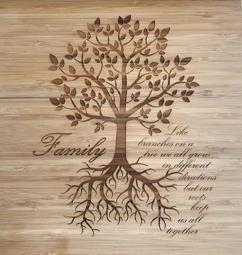 Family Tree Wood Burning, Glow Forge Ideas, Wood Laser Engraving Ideas, Diy Wood Engraving, Lasercut Ideas, Burt Macklin, Wood Engraved Gifts, Car Picnic, Wood Burning Stencils