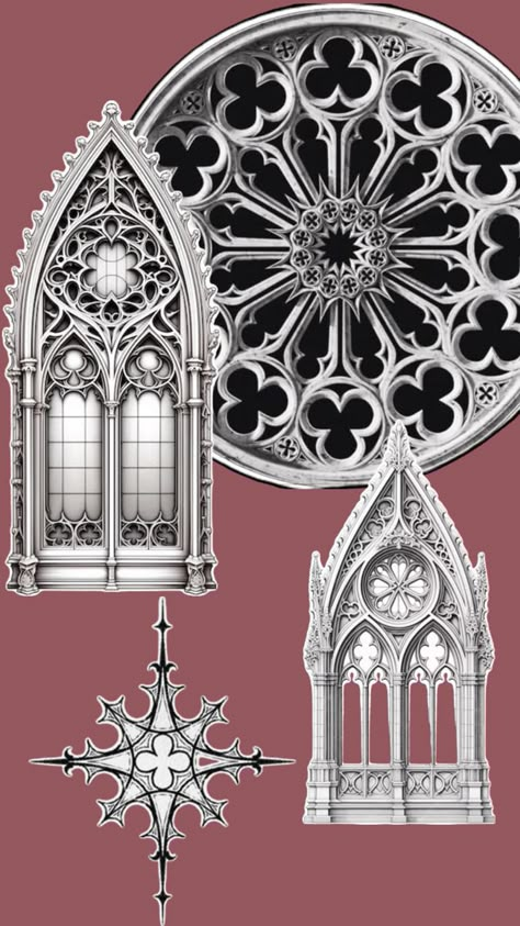 High Gothic Architecture, Gothic Archway, Gothic Windows Tattoo, Gothic Windows, Gothic Architecture, Architecture