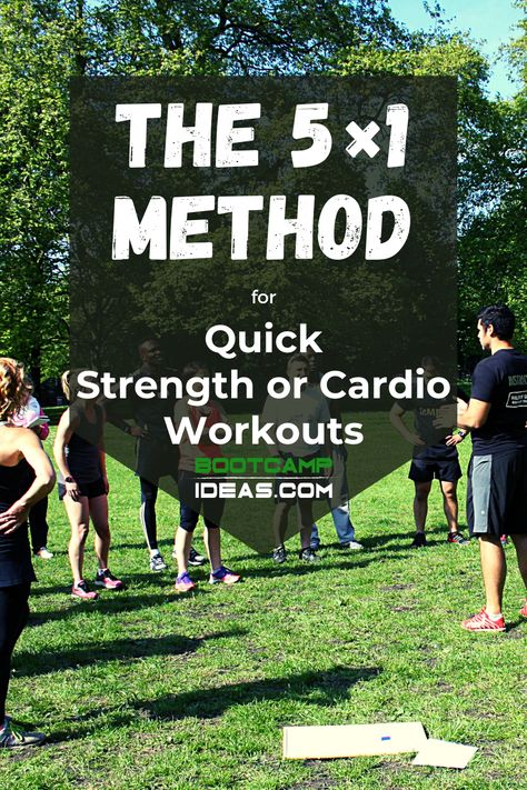 The 5x1 Method for Quick Strength or Cardio Workouts - Bootcamp Ideas Group Exercise Workouts, Group Workout Ideas, Bootcamp Workout Plan, Circut Training, Boot Camp Workouts, Circuit Exercises, Soccer Conditioning, Bootcamp Ideas, Group Workouts