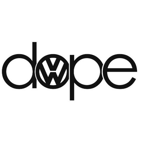 Dope Volkswagen BLACK VW Euro JDM Tuner Vinyl Decal Sticker CUSTOM Volkswagen Decal, Vw Up, Vw Art, Stencil Fabric, Laser Engraved Ideas, Basement Makeover, Graffiti Lettering, Stencil Designs, Car Decals