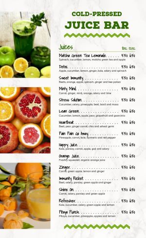 Smoothie Menu Ideas, Healthy Cafe Menu Ideas, Juice Menu Design Ideas, Smoothie Menu Design, Juice Menu Design, Cold Pressed Juice Bar, Health Juice Recipes, Fresh Juice Bar, Juice Bar Interior