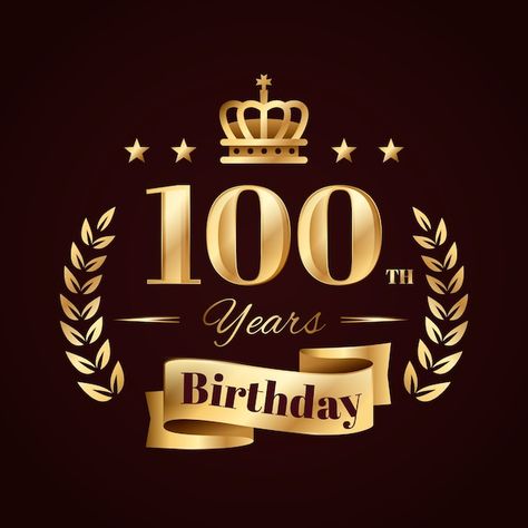 Gradient 100th birthday logo | Free Vector #Freepik #freevector #logo #personal-logo #gradient-logo #event-logo Logo Gradient, Logo Event, Birthday Logo, Vector Gradient, Gradient Logo, Event Logo, 100th Birthday, Personal Logo, Iconic Photos