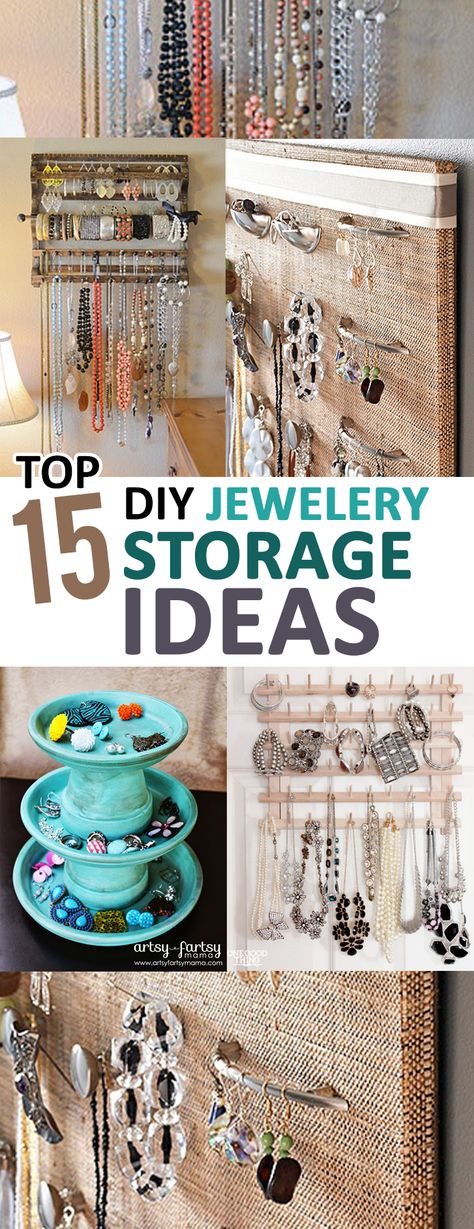 I thought my jewelry box was doomed until I saw these amazing DIY storage ideas...you have to try some of them too! Diy Jewelry Organizer Drawer, Diy Jewelry Organizer Box, Jewelry Armoire Diy, Diy Jewelry Storage, Jewelry Storage Ideas, Jewerly Box Diy, Jewelry Organizer Drawer, Jewelry Storage Diy, Diy Jewelry Holder