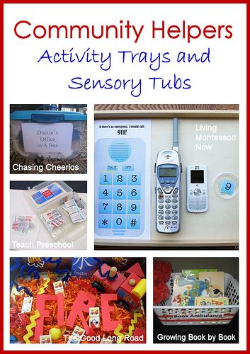 Community Helpers Activity Trays and Sensory Tubs Prek Community Helpers, Community Helpers Activity, Preschool Community Helpers Theme, Community Helpers Week, Community Helper Lesson, Social Studies Communities, Community Helpers Kindergarten, Community Helpers Activities, Preschool Community Helpers