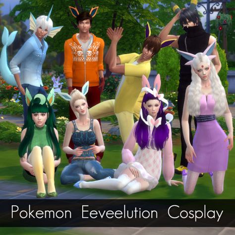 Ts4 Pokemon Cc, Pokemon Sims 4 Cc, Sims 4 Pokemon, Eeveelution Cosplay, Pokemon Outfits, Sims Funny, Pokemon Cynthia, Sims 4 Cc Eyes, Sims 4 Traits